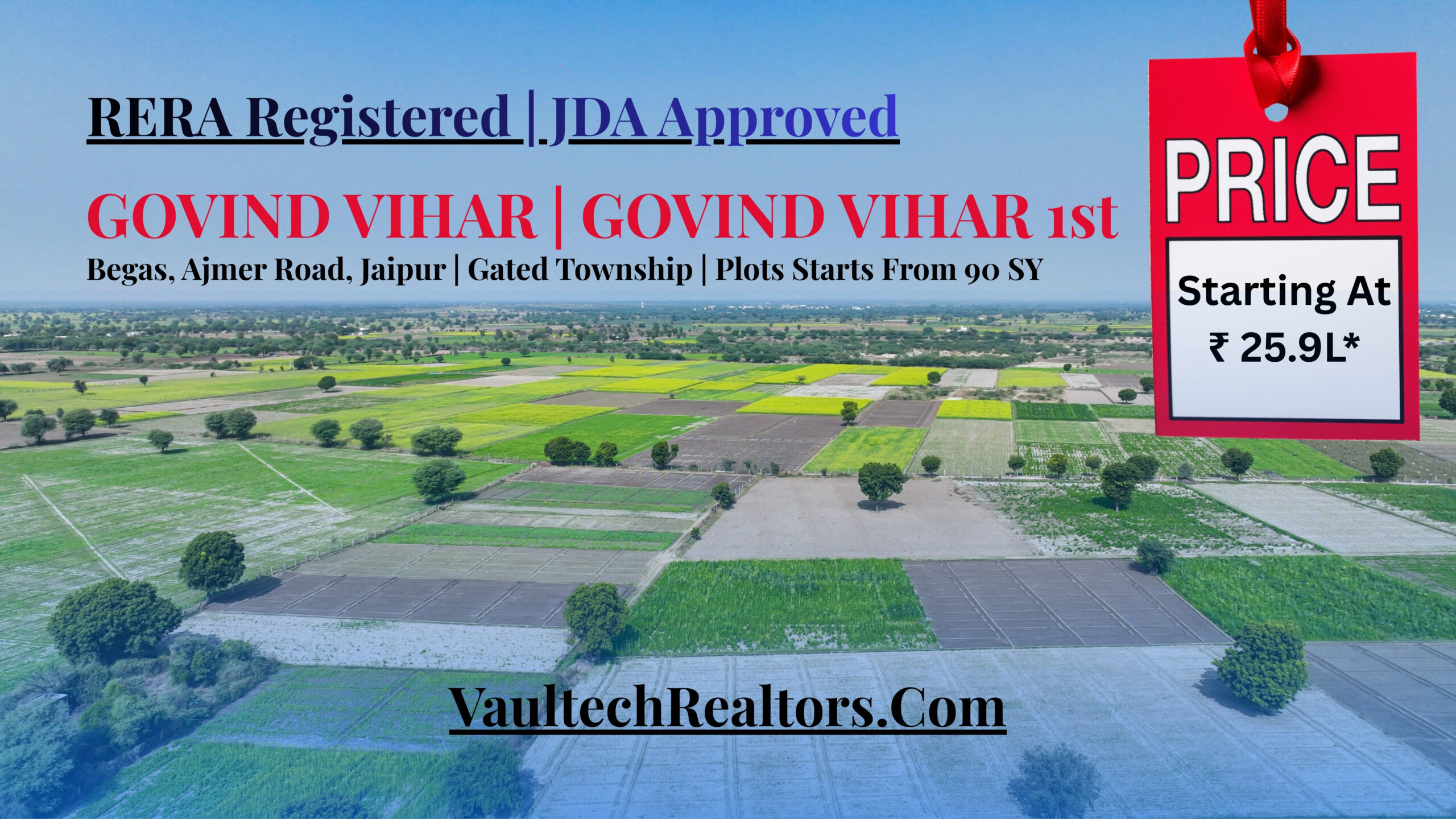 Govind Vihar Begas Jaipur – RERA Registered JDA Approved Premium Gated Plotting Township on Ajmer Road with Plots from 90 to 350 Square Yards
